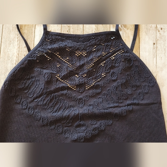 Intimately by Free People Solstice Lace Bodysuit  Ribbed Black M/L NWOT - Picture 3 of 6